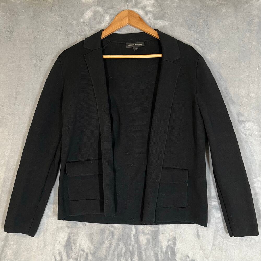 Black Banana Republic Office Minimalistic Classic Work Wear Sweater Blazer